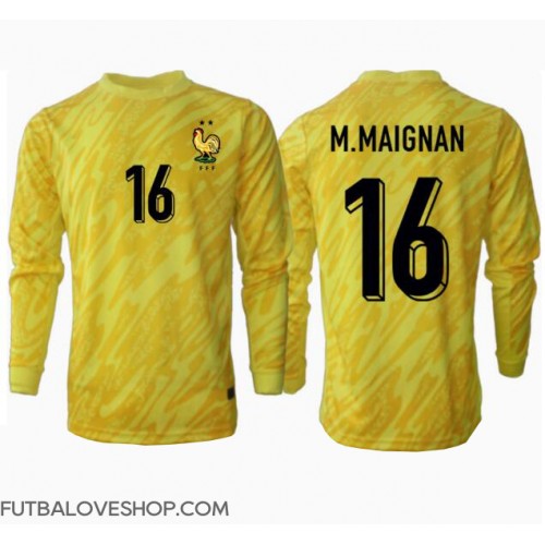 Dres Francúzsko Mike Maignan #16 Brankarsky Domáci ME 2024 Dlhy Rukáv